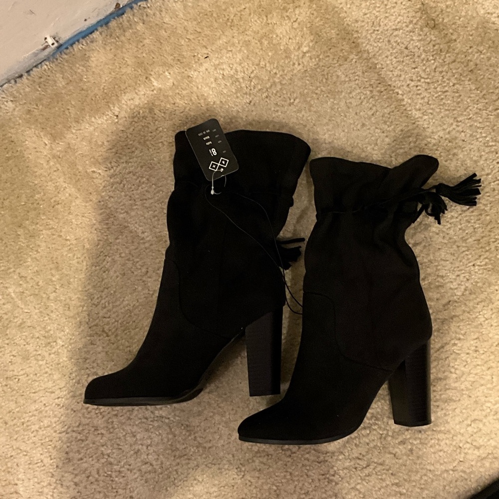 a new day Black Heeled Boots